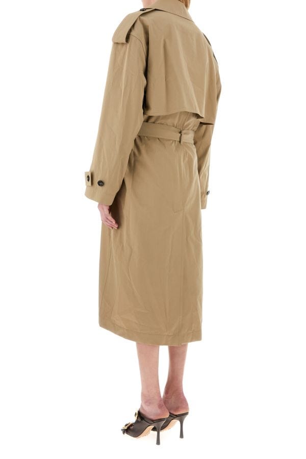 BOTTEGA VENETA | Cappuccino cotton blend trench coat