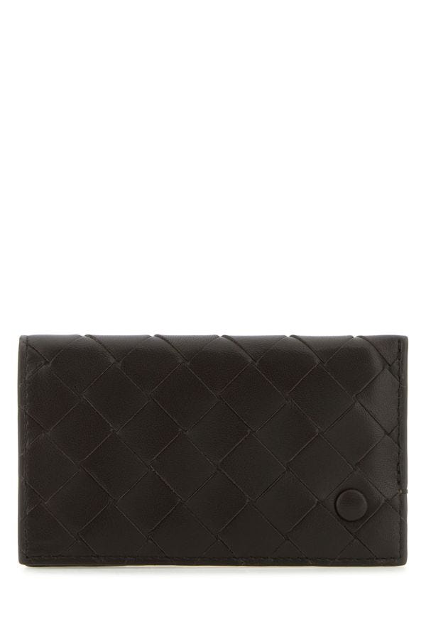 BOTTEGA VENETA | Dark brown nappa leather card holder