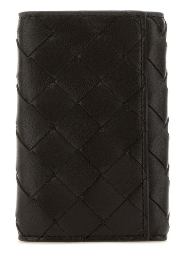 BOTTEGA VENETA | Dark brown nappa leather keyring case