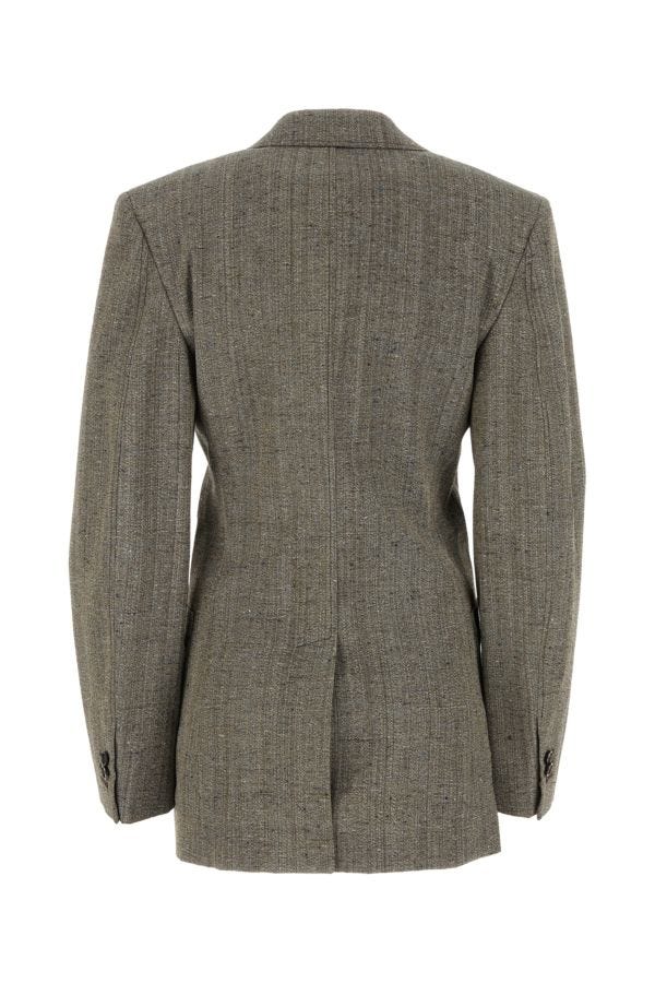 BOTTEGA VENETA | Melange grey viscose blend blazer