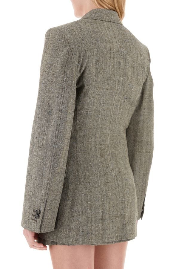 BOTTEGA VENETA | Melange grey viscose blend blazer