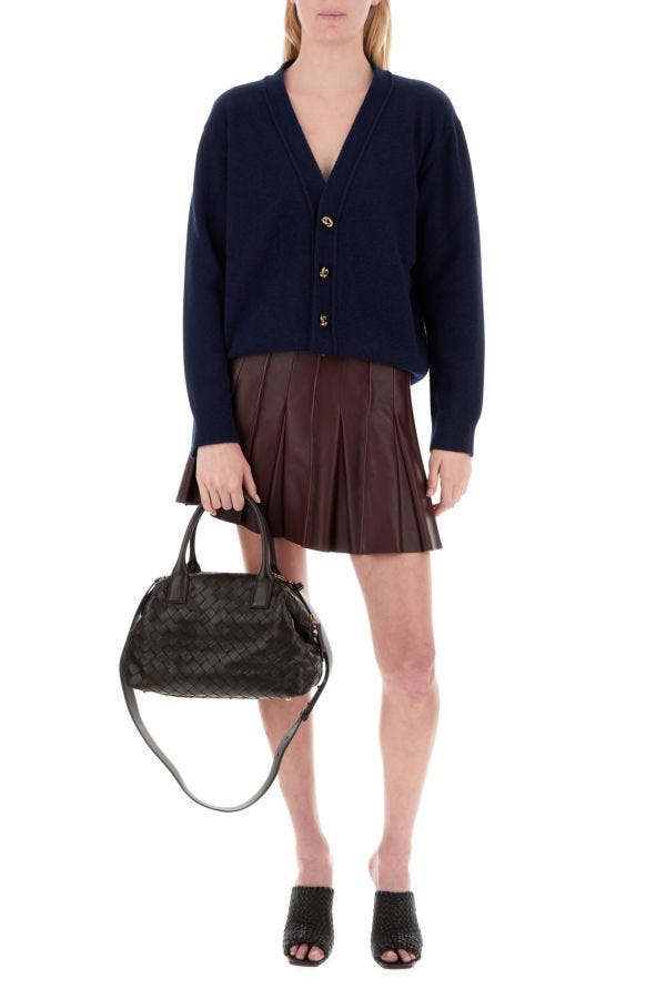 BOTTEGA VENETA | Midnight blue stretch cashmere blend cardigan