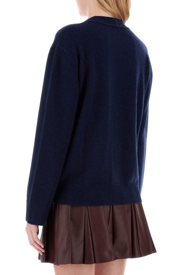 BOTTEGA VENETA | Midnight blue stretch cashmere blend cardigan