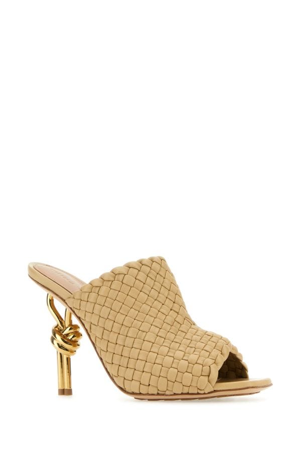 BOTTEGA VENETA | Beige leather Knot mules