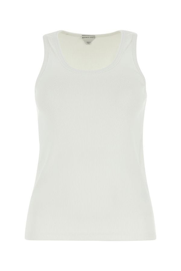 BOTTEGA VENETA | White cotton stretch tank top
