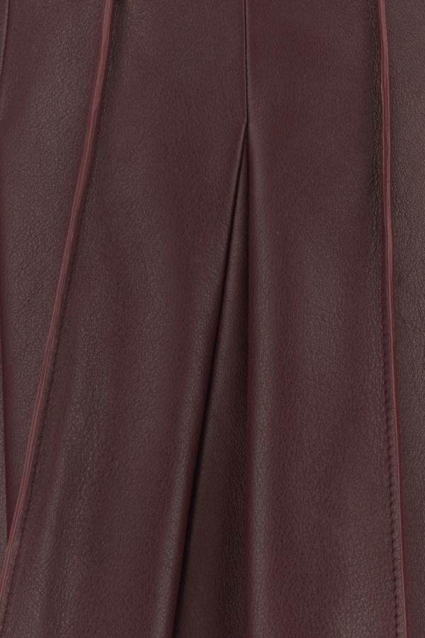 BOTTEGA VENETA | Burgundy leather mini skirt