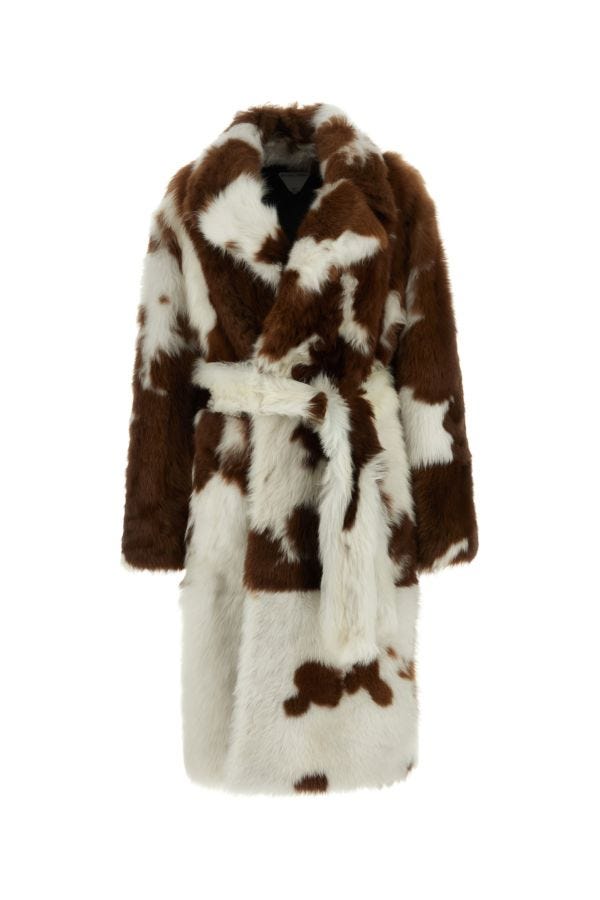 BOTTEGA VENETA | Two-tone shearling coat