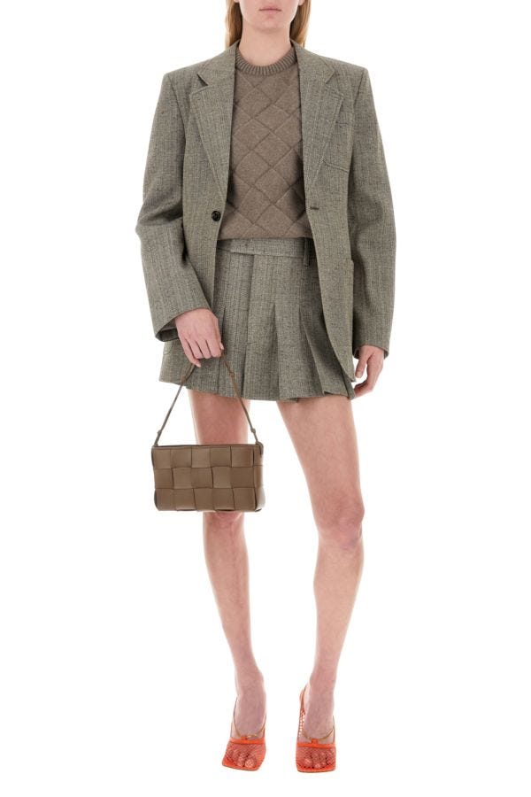 BOTTEGA VENETA | Dove grey stretch wool blend sweater
