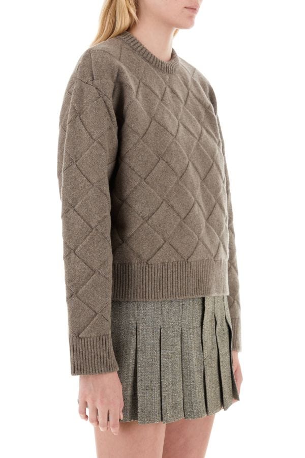 BOTTEGA VENETA | Dove grey stretch wool blend sweater