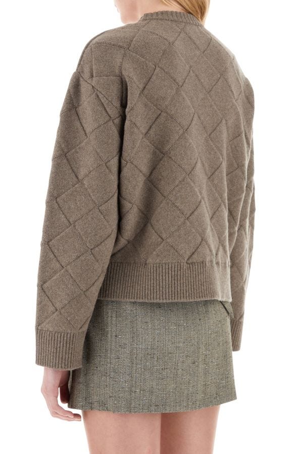 BOTTEGA VENETA | Dove grey stretch wool blend sweater