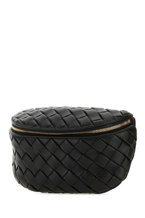 BOTTEGA VENETA | Black leather mini Padded belt bag