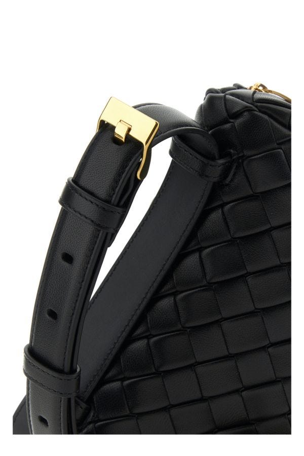 BOTTEGA VENETA | Black leather mini Padded belt bag