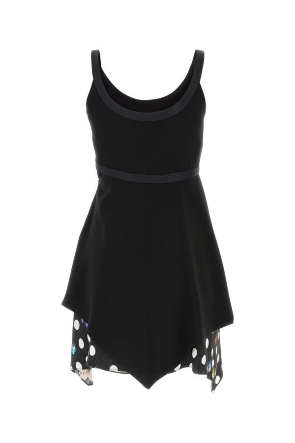 VERSACE | Black acetate blend mini dress