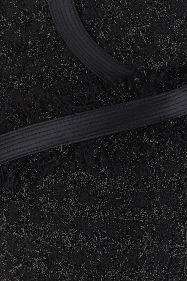VERSACE | Black tweed top