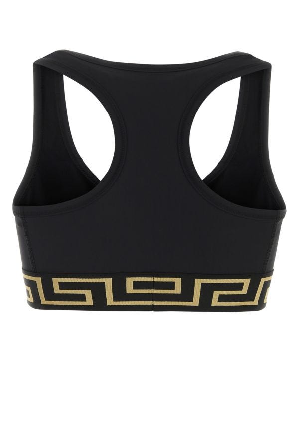 VERSACE | Black stretch nylon bra