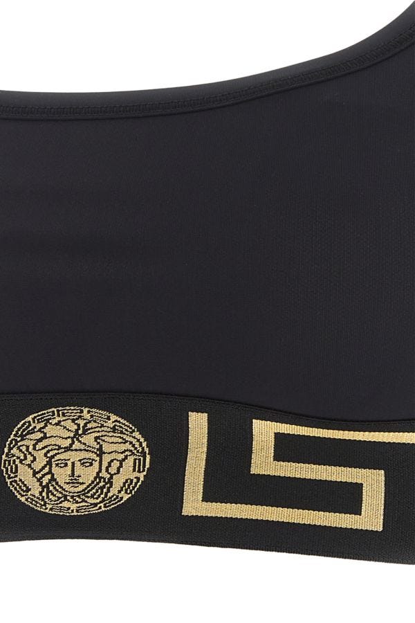VERSACE | Black stretch nylon bra