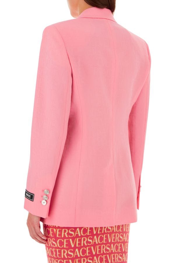 VERSACE | Pink jacquard blazer