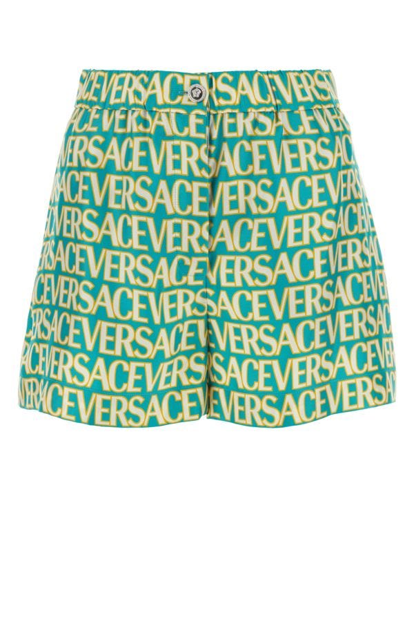 VERSACE | Printed satin Versace Allover shorts