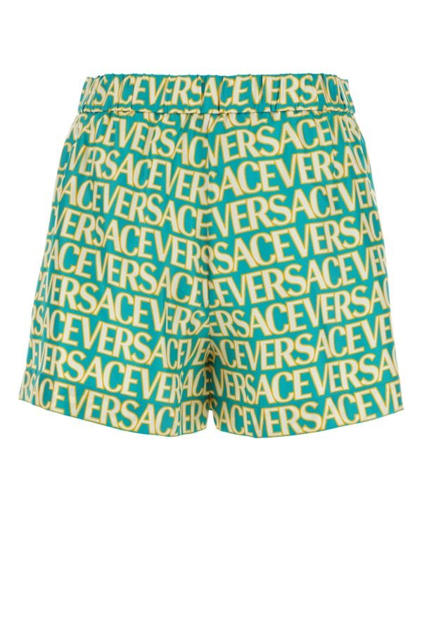 VERSACE | Printed satin Versace Allover shorts