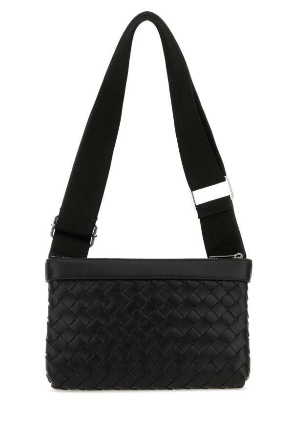 BOTTEGA VENETA | Black leather Duo crossbody bag