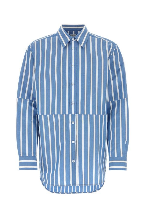 BOTTEGA VENETA | Embroidered cotton blend oversize shirt