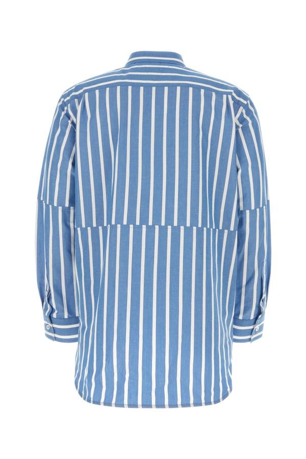 BOTTEGA VENETA | Embroidered cotton blend oversize shirt
