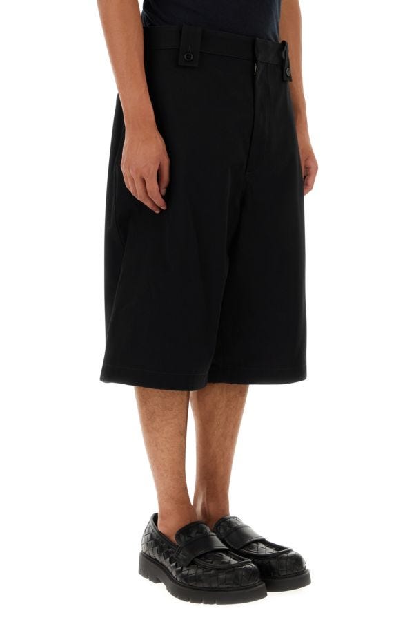 BOTTEGA VENETA | Black twill bermuda shorts