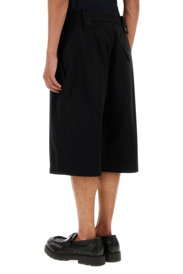 BOTTEGA VENETA | Black twill bermuda shorts