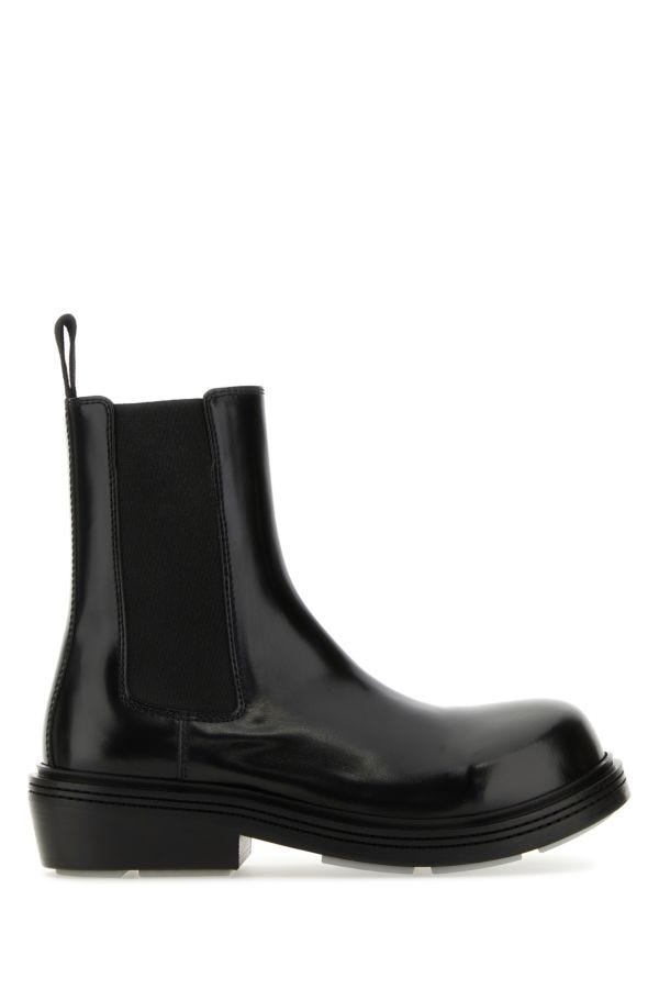 BOTTEGA VENETA | Black leather Fireman Chelsie ankle boots