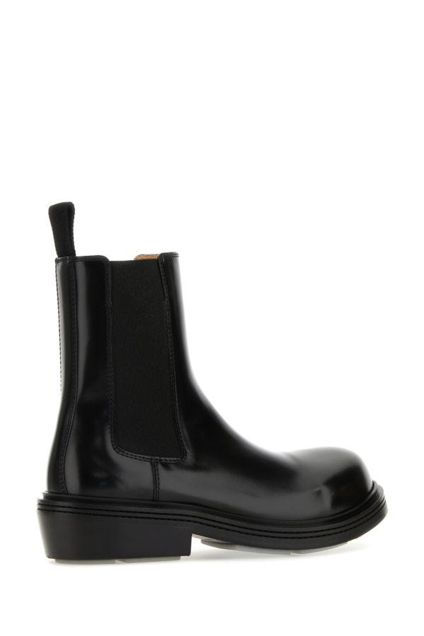 BOTTEGA VENETA | Black leather Fireman Chelsie ankle boots