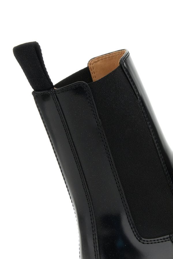 BOTTEGA VENETA | Black leather Fireman Chelsie ankle boots