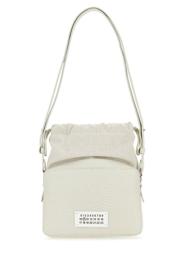 MAISON MARGIELA | Chalk leather and fabric 5AC bucket bag