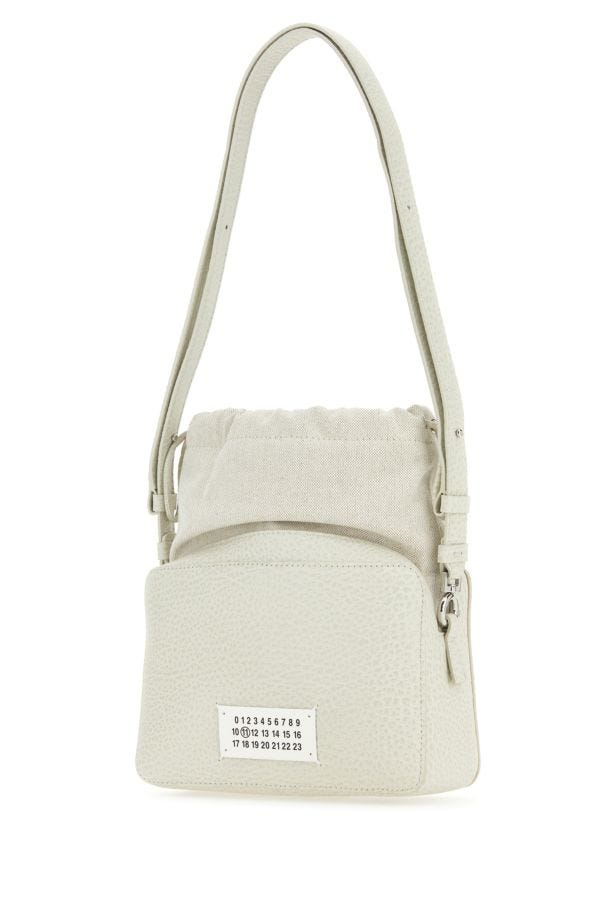 MAISON MARGIELA | Chalk leather and fabric 5AC bucket bag