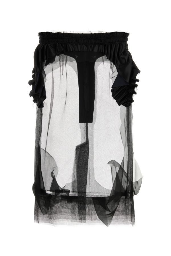 MAISON MARGIELA | Black mesh skirt