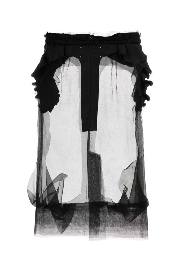 MAISON MARGIELA | Black mesh skirt