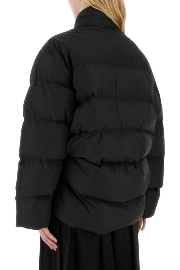 BALENCIAGA | Black polyester blend padded oversize jacket