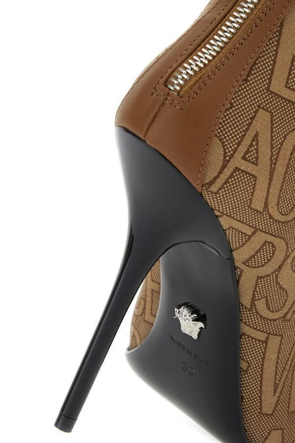 VERSACE | Embroidered Jacquard cavas Versace Allover boots