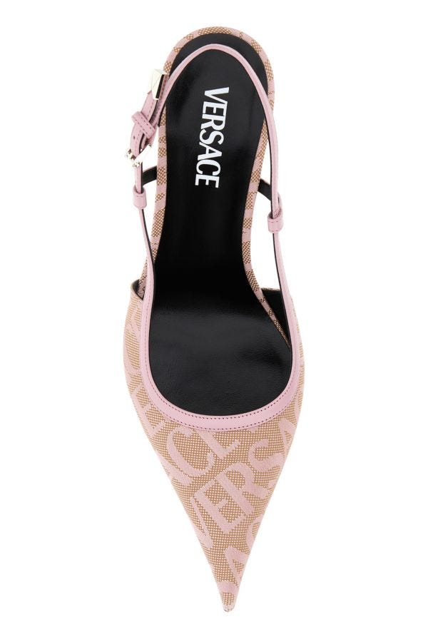 VERSACE | Embroidered jacquard Versace Allover pumps