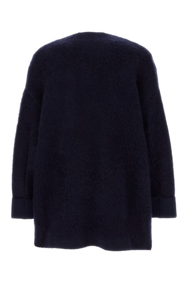 BOTTEGA VENETA | Navy blue stretch wool blend cardigan
