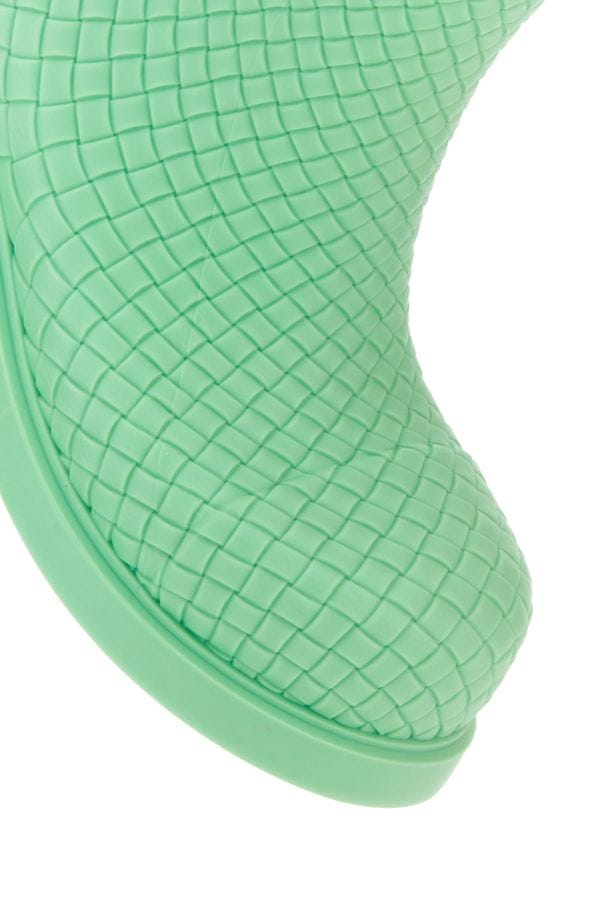 BOTTEGA VENETA | Mint green rubber Fireman ankle boots