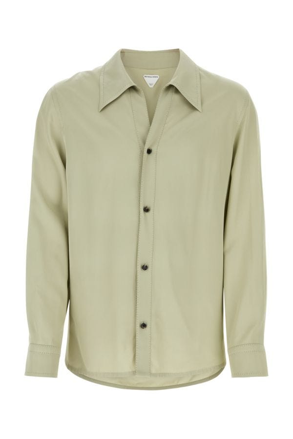 BOTTEGA VENETA | Sage green twill shirt