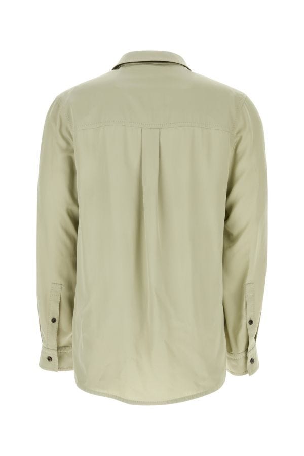 BOTTEGA VENETA | Sage green twill shirt