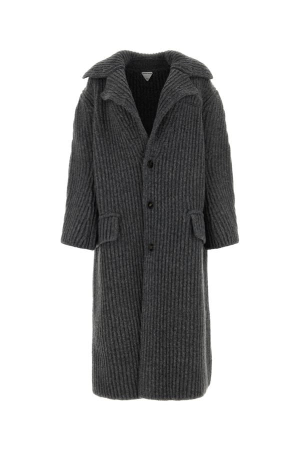 BOTTEGA VENETA | Melange grey wool blend coat