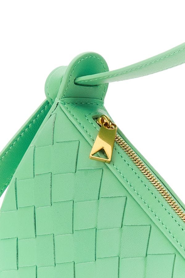 BOTTEGA VENETA | Mint green leather Mini Sunrise shoulder bag