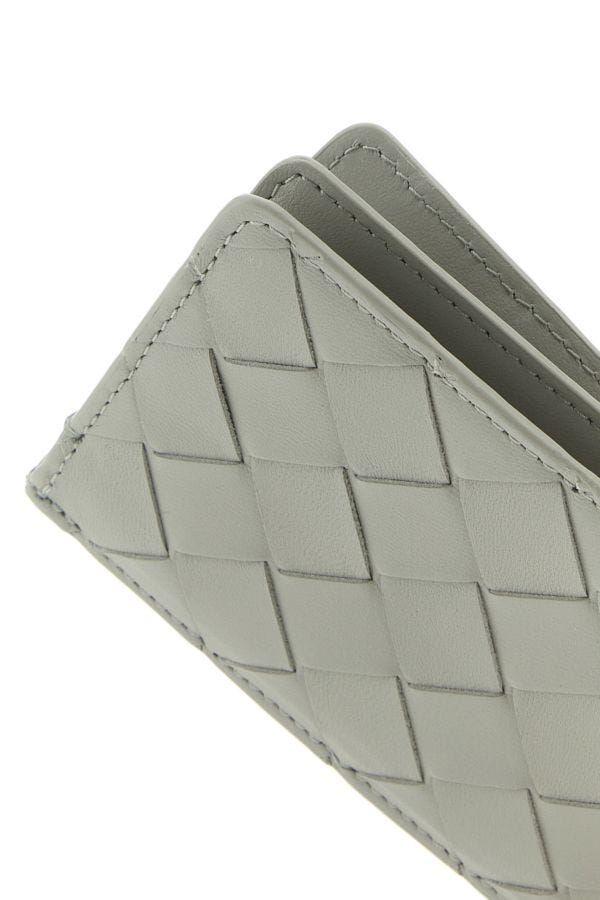 BOTTEGA VENETA | Light grey leather card holder