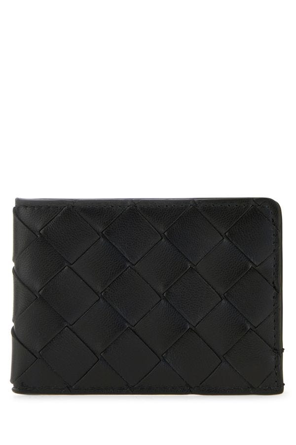 BOTTEGA VENETA | Black leather cardholder