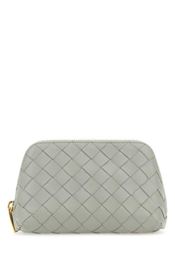 BOTTEGA VENETA | Light grey leather beauty case