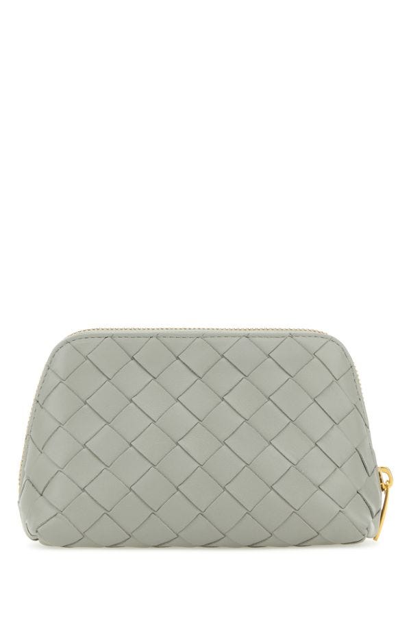BOTTEGA VENETA | Light grey leather beauty case