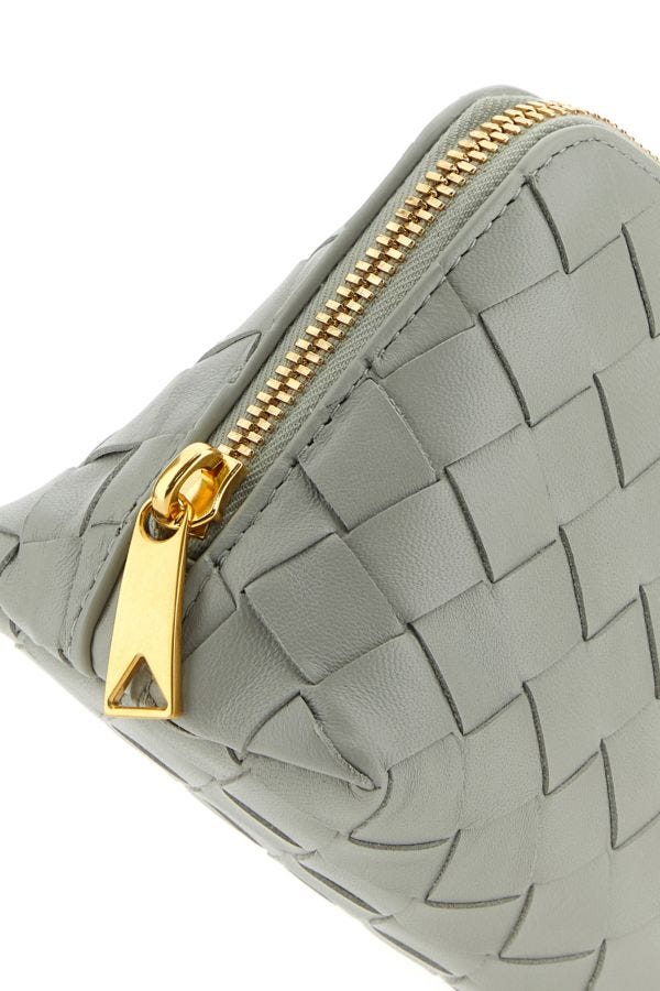 BOTTEGA VENETA | Light grey leather beauty case