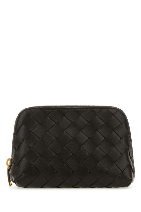 BOTTEGA VENETA | Dark brown leather beauty case